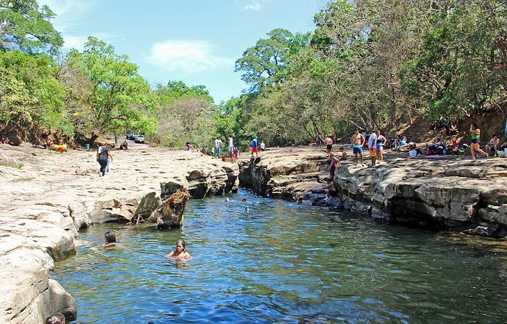 Înotați în râu la Los Cangilones