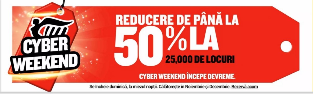 Ryanair – 50% reducere la 25.000 locuri